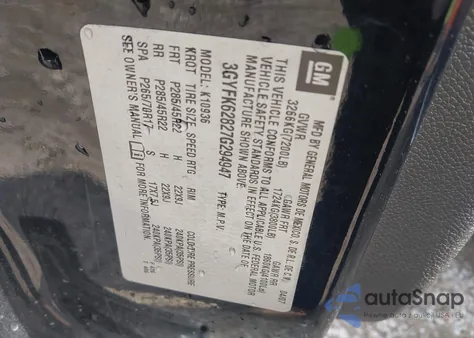 2007 Cadillac Escalade Ext Standard z USA, uszkodzony, nr VIN 3GYFK62827G294947